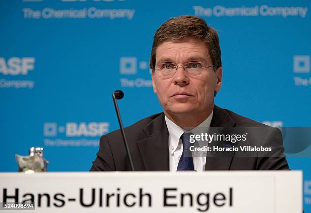 Dr. Hans-Ulrich Engel, Chief Financial Officer of BASF, at the Annual Press Conference in Ludwigshafen, Germany, 25 February 2014. BASF, the world's...