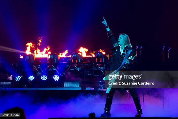 The Trans-Siberian Orchestra performs their 2014 Winter Tour at the Frank Erwin Center on December 18, 2014 in Austin, Texas.