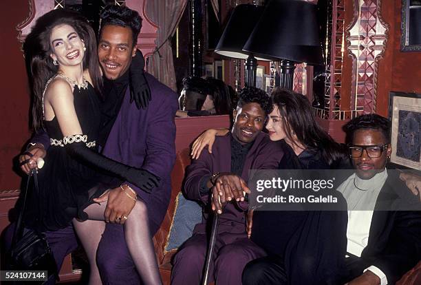 Lori Elle and Robia LaMorte attend Party Honoring Prince on October 15, 1991 at Tatou Club in New York City.