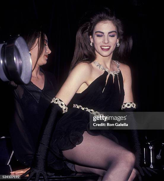 Robia LaMorte and Lori Elle attend Party Honoring Prince on October 15, 1991 at Tatou Club in New York City.