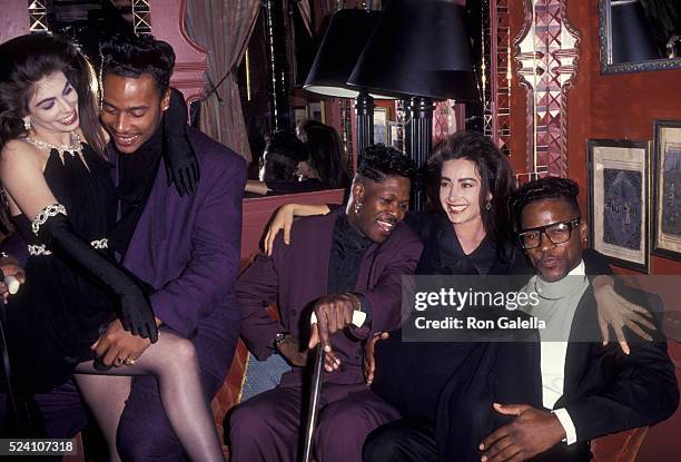 Lori Elle and Robia LaMorte attend Party Honoring Prince on October 15, 1991 at Tatou Club in New York City.