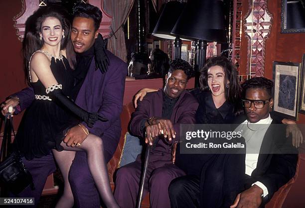 Lori Elle and Robia LaMorte attend Party Honoring Prince on October 15, 1991 at Tatou Club in New York City.