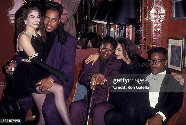 Lori Elle and Robia LaMorte attend Party Honoring Prince on October 15, 1991 at Tatou Club in New York City.