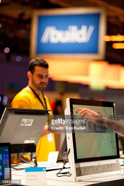 Developers check out new hardware and software at the Microsoft 2013 Build Developers Conference in San Francisco. Microsoft unveiled many new...