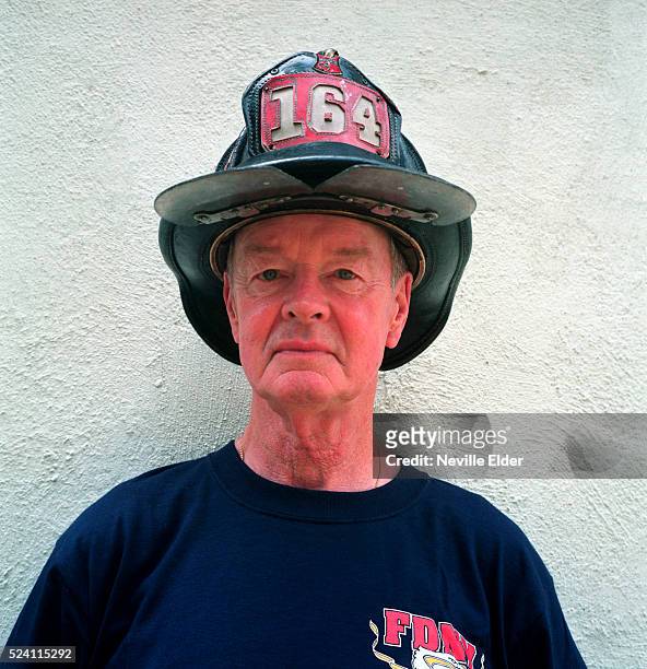 Retired firefighter Bob Beckwith at his home in Long Island. Beckwith appeared with President George W. Bush in the famous photograph at Ground Zero...