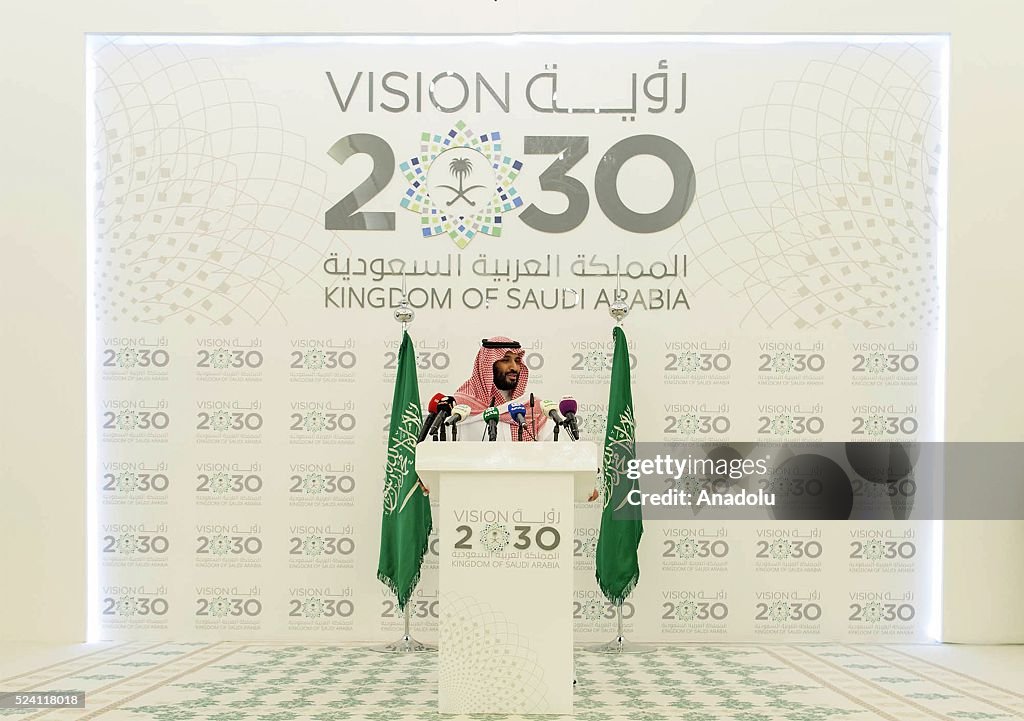 Deputy Crown Prince of Saudi Arabia Mohammad bin Salman Al Saud press conference in Riyadh