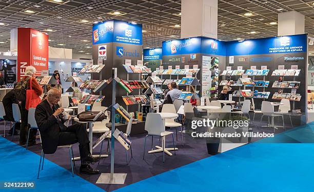 Spain stand at the 67th Frankfurt Book Fair, in Frankfurt, Germany, 14 October 2015. With over 7,000 exhibitors from about 100 countries, more than...