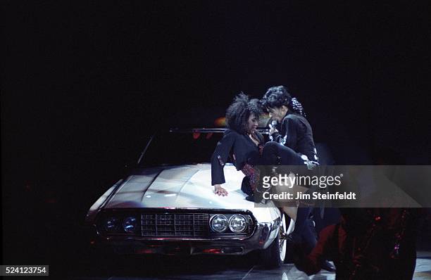 Prince performs during the Lovesexy Tour at the Met Center in Bloomington, Minnesota on September 14, 1988.