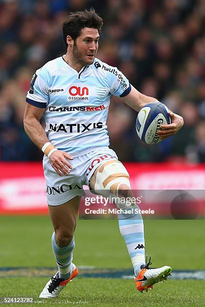 Maxime Machenaud of Racing 92 during the European Rugby Champions Cup Semi-Final match between Leicester Tigers and Racing 92 at the City Ground on...