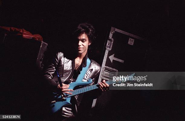 Prince performs at Bunker's Music Bar & Grill in Minneapolis, Minnesota on April 4, 1988.