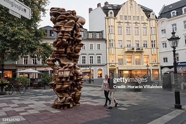 "Mean Average" bronze artwork by British sculptor Tony Cragg in Remigiusplatz, Bonn, Germany, 08 September 2014. Bonn, that offers many touristic...
