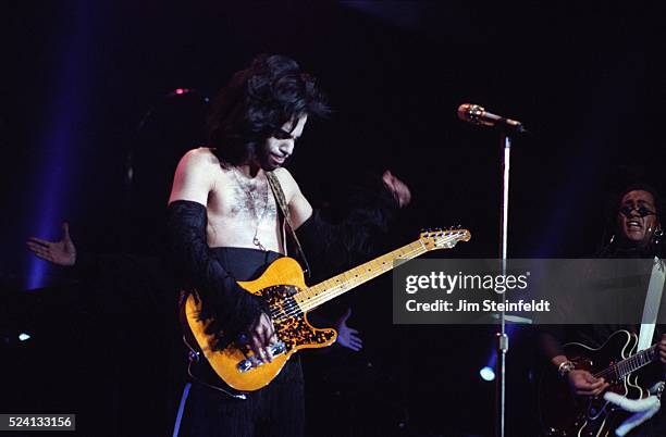 Prince performs during the Nude Tour at the St. Paul Civic Center Arena in St. Paul, Minnesota on May 6, 1990.