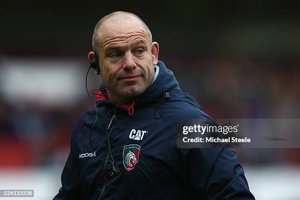Richard Cockerill the Director of Rugby of Leicester during the European Rugby Champions Cup Semi-Final match between Leicester Tigers and Racing 92...