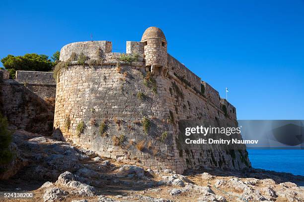 venetian fortezza, rethymnon, island of crete, greece, mediterranean - rethymnon town stock-fotos und bilder