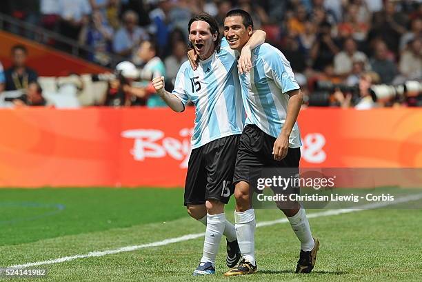 Lionel Messi during the men's gold match of football event between Nigeria and Argentina at Beijing 2008 Olympic Games in the National Stadium, known...