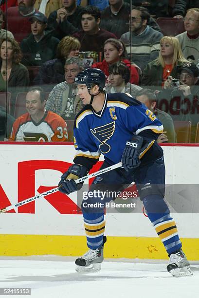 Player Al Macinnis of the St Louis Blues.