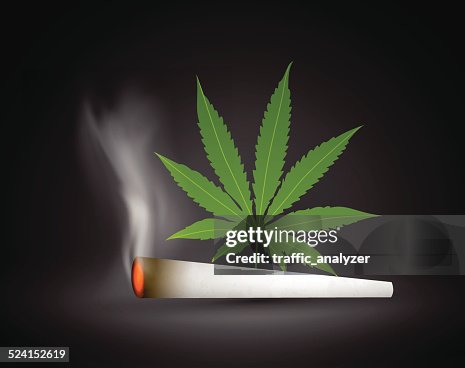 Marijuana leaf and joint Marijuana leaf and joint