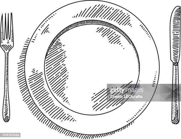 Plate Line Drawing Photos and Premium High Res Pictures - Getty Images