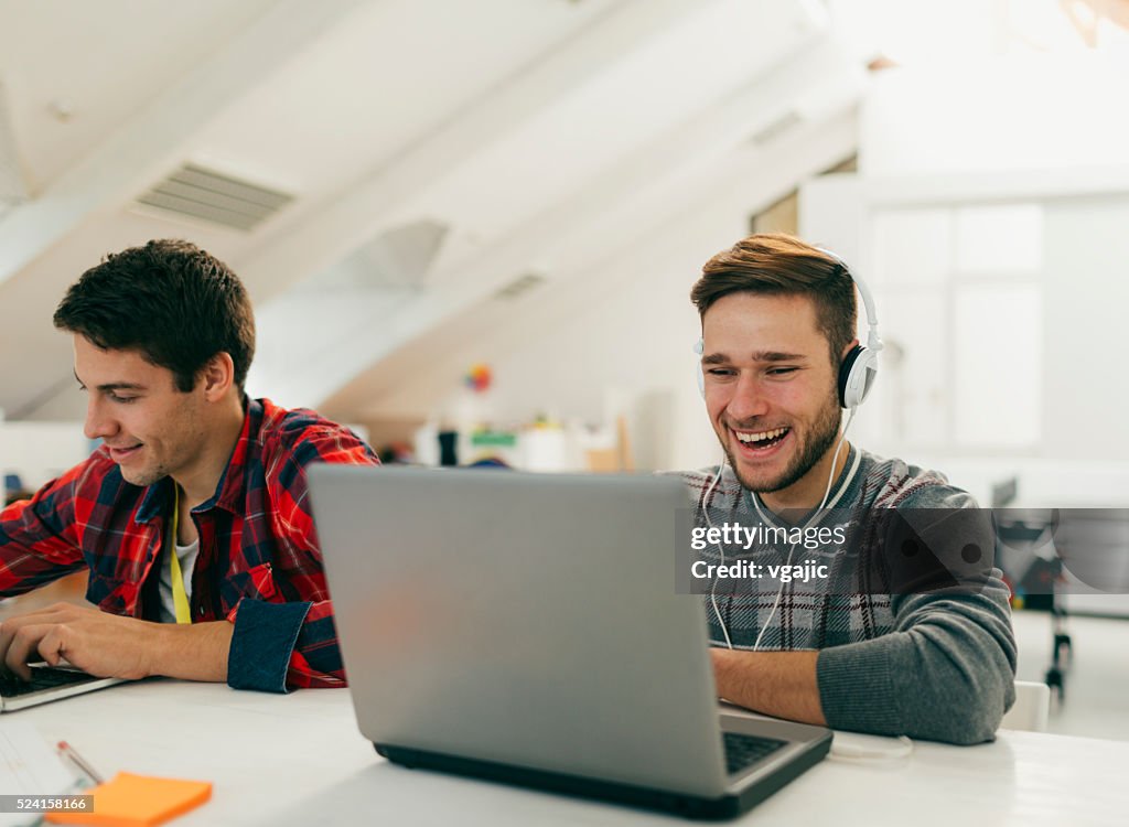 Developer Working in the Office