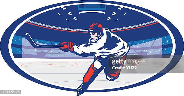 ice hockey arena slapshot - eishockey stock-grafiken, -clipart, -cartoons und -symbole
