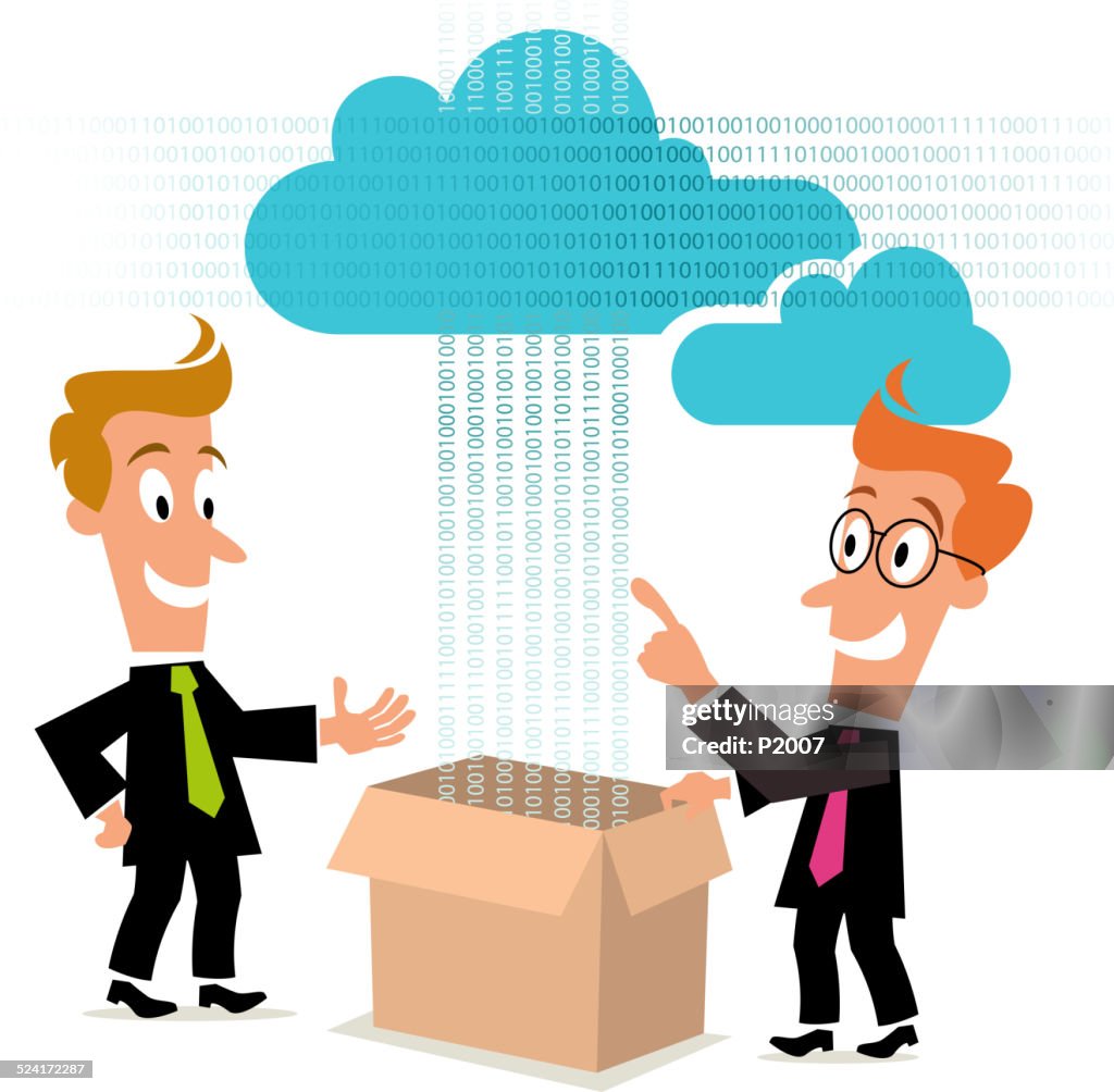 Concepto de Cloud de Backup de negocios