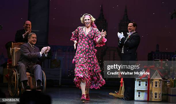 Jane Lynch during the Curtain Call for Jane Lynch debuting as Miss Hannigan in 'Annie The Musical' on Broadway at the Palace Theatre in New York City...