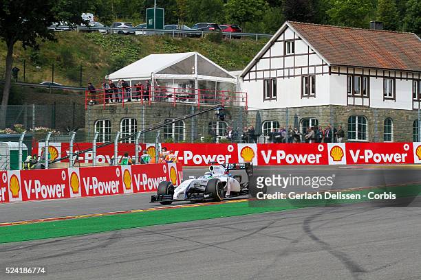 Formula One World Championship 2014, F1 Shell Belgian Grand Prix, Williams Martini Racing driver Felipe Massa in action at the Spa-Francorchamps...