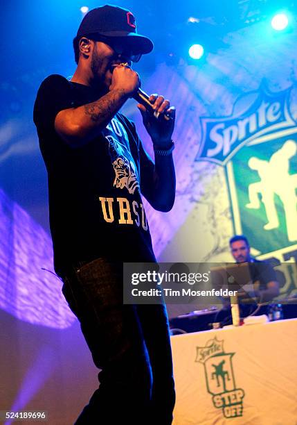 Kid Cudi performs as part of the Sprite Step Off Competition at The Warfield in San Francisco, California.