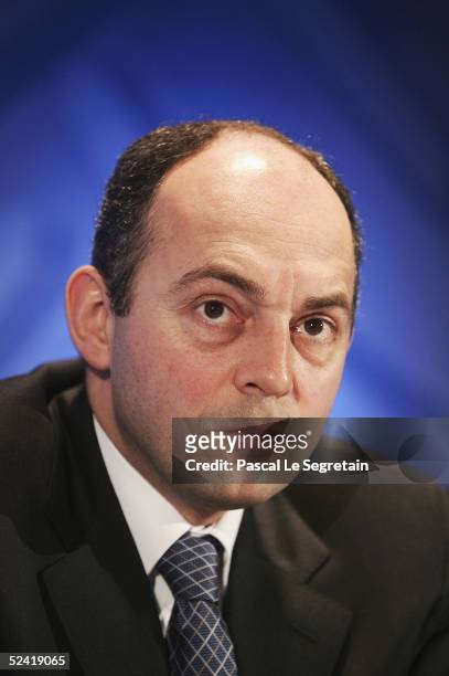 Chairman of tyre maker company Michelin Edouard Michelin is seen during the presentation of the results for 2004 on March 15, 2005 in Paris, France....