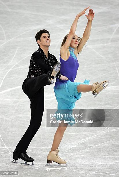 Sinead Kerr and John Kerr of Great Britain in action during the ice dancing compulsory dance at the ISU World Figure Skating Championships at the...