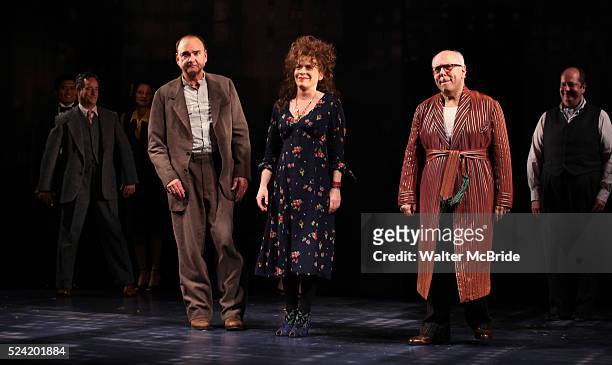 Murphy Guyer, Suzanne Bertish, Lee Wilkof & Tony Torn during the Opening Night Performance Curtain Call for 'Breakfast At Tiffany's' at the Cort...