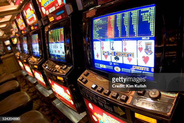 Rows of video poker machines are seen at Thunder Valley Casino. The casino, which is located just north of Sacramento, is owned by the United Auburn...