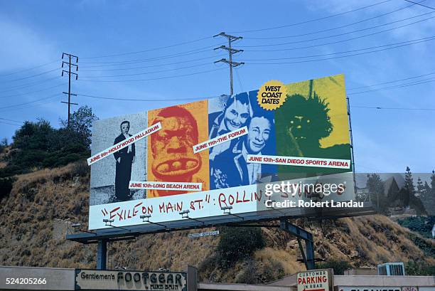 Billboard for Rolling Stones album Exile on Main Street.