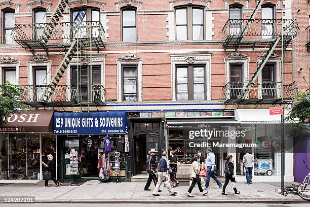 greenwich village, bleecker street - storefront exterior stock pictures, royalty-free photos & images