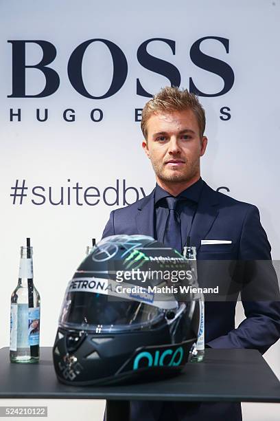 Nico Rosberg attends the Hugo Boss Store Event on April 25, 2016 in Duesseldorf, Germany.