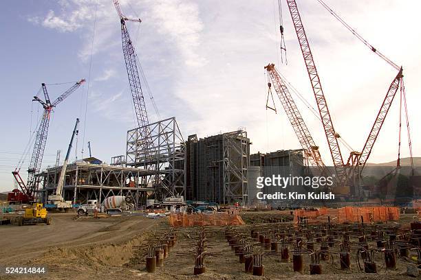 Seen is the Calpine, 600 MW Metcalf Energy Center under construction in San Jose, California.