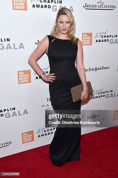 Actress Kiera Chaplin attends the 43rd Chaplin Award Gala on April 25, 2016 in New York City.