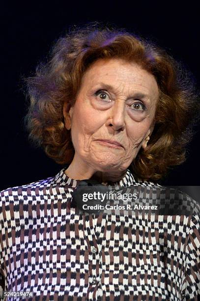 Spanish actress Julia Gutierrez Caba attends the "Ciudad del Paraiso" Award ceremony at the Cervantes Theater during the 19th Malaga Spanish Film...