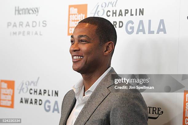 News Anchor Don Lemon attends the 43rd Chaplin Award Gala on April 25, 2016 in New York City.