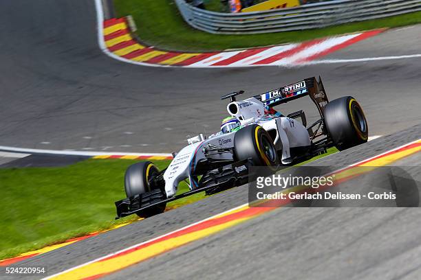 Formula One World Championship 2014, F1 Shell Belgian Grand Prix, Williams Martini Racing driver Felipe Massa in action during the race at the...