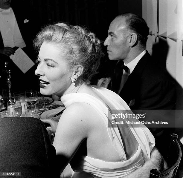 Actress Eleanor Parker attends the Academy Awards party in Los Angeles,CA.