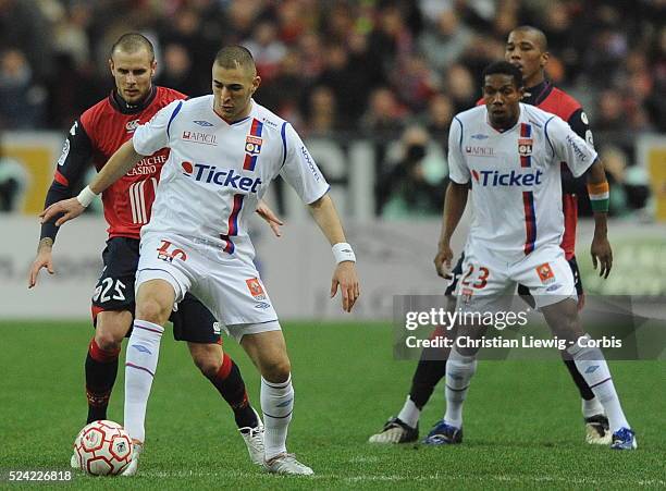 Karim Benzema during the Ligue 1 soccer match between Lille and Lyon. | Location: Saint Denis, France.