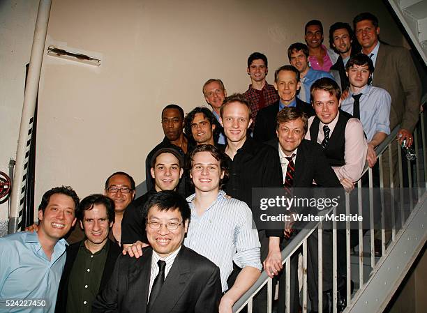 Wayman Wong with his cast featuring: John Tartaglia, Seth Rudetsky, Skylar Astin, Jonathan Groff, Michael McElroy, David Burnham, David Caruso,...