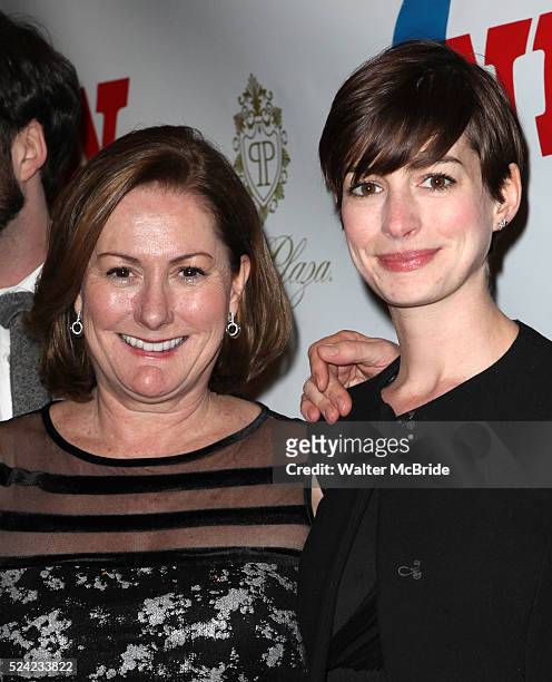 Kate McCauley Hathaway & Anne Hathaway attending the Opening Night Performance of 'Ann' starring Holland Taylor at the Vivian Beaumont Theatre in New...