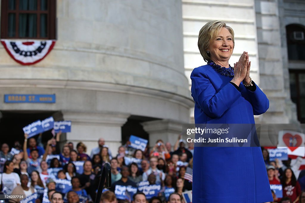 Hillary Clinton Holds Philadelphia Campaign Rally One Day Before PA Primary