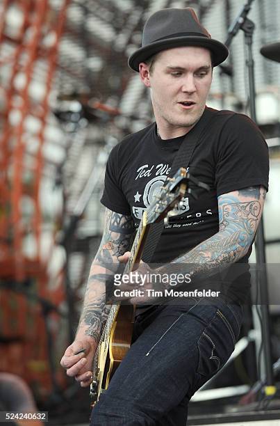 Brian Fallon of The Gaslight Anthem performs as part of Day Two of the 2010 Bonnaroo Music and Arts Festival in Manchester, Tennessee.