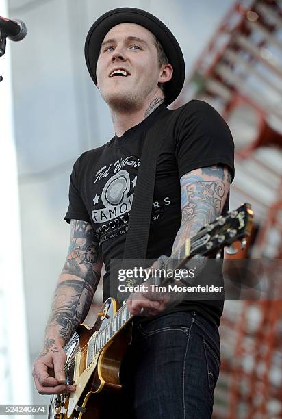 Brian Fallon of The Gaslight Anthem performs as part of Day Two of the 2010 Bonnaroo Music and Arts Festival in Manchester, Tennessee.