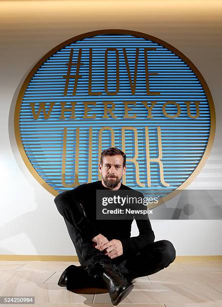 Twitter CEO Jack Dorsey poses during a photo shoot in Sydney, New South Wales.