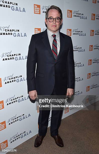 Actor Matthew Broderick attends the 43rd Chaplin Award Gala on April 25, 2016 in New York City.
