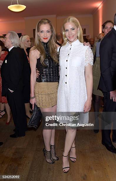 Katja Kessler and Judith Rakers attend the 'Champagnepreis fuer Lebensfreude' at Hotel Louis C Jacob on April 25, 2016 in Hamburg, Germany.